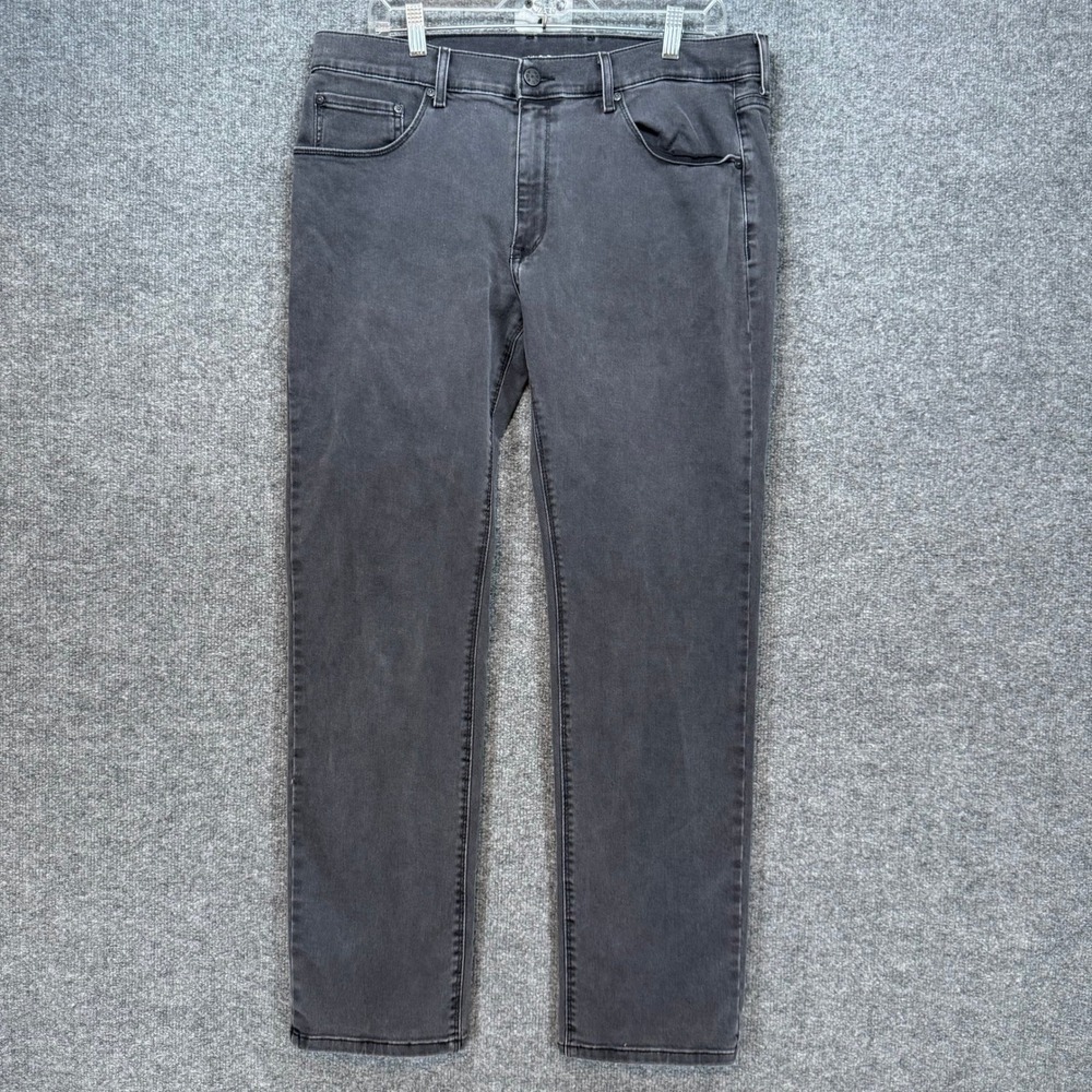 Mott & Bow Slim Jeans Mens 36x32 Gray Stretch Denim Casual Straight Pants